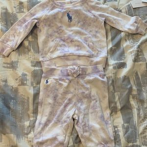 Tie dye two piece sweat set